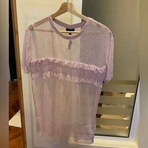 Topshop Coquette summer mesh top in purple